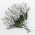 thumbnail image 4 of ICQOVD 24Pcs Christmas Snow Pine Branches, Artificial Flocked Spray Winter Snowy Pine , for Christmas Tree Filler Branches DIY Crafts Home Holiday Decor, 4 of 8