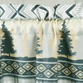 thumbnail image 2 of Chezmoi Collection Lake 4-Piece Northwest Cabin Lodge Window Curtain Set with Sheer Backing - Multicolor Pine Tree Fish Deer Explorer Mountain Printed Microfiber, 120 inch x 84 inch, 2 of 9