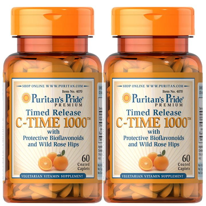Puritan's Pride Vitamin C1000 mg with Rose Hips Timed Release 60