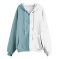 thumbnail image 5 of Hessimy Women'S Lightweight Hoodies Full Zip Up Oversized Sweatshirts With Pockets Long Sleeve Casual Hooded Jackets Essentials Hoodie Cropped Hoodie Y2k (Sky Blue,XXXL), 5 of 6