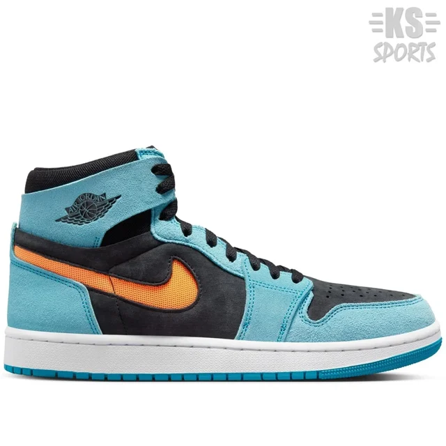A i r-Jor-dan 1 High Zoom CMFT 2 'Bleached Aqua Citrus' Men's Sneakers DV1307-408