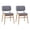 Gray+Natural, variant on GZXS Mid-Century Modern Dining Chairs Set of 2, Gray Upholstered Fabric Side Chairs with Natural Rubberwood Legs, 300 lbs Weight Capacity, for Dining Room & Living Room