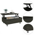 thumbnail image 3 of TUHOME Gambia Lift Top Coffee Table  Engineered Wood Coffee Tables in  Brown, 3 of 7