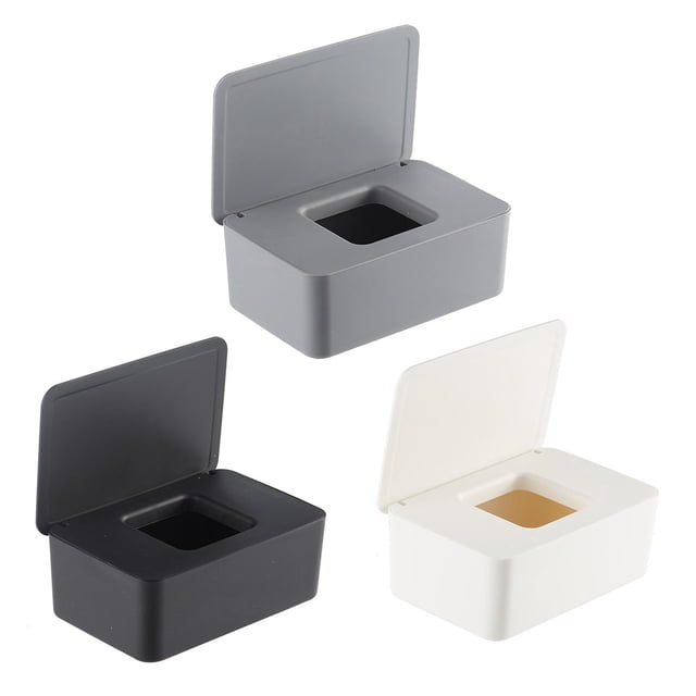 Caja dispensadora de toallitas húmedas para el hogar, paquete de 3, dispensador de mascarilla facial, soporte de almacenamiento de Sunnimix cubierta de la caja de almacenamiento