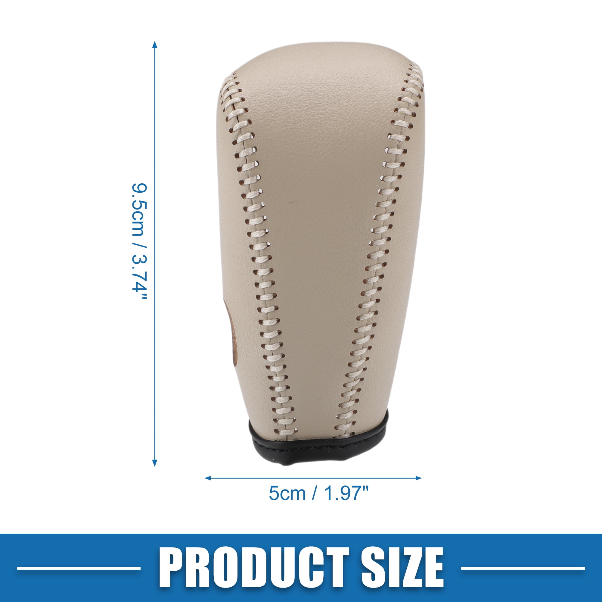 Unique Bargains Gear Shifting Knob Cover for Nissan Murano 2009-2013 Faux Leather Beige