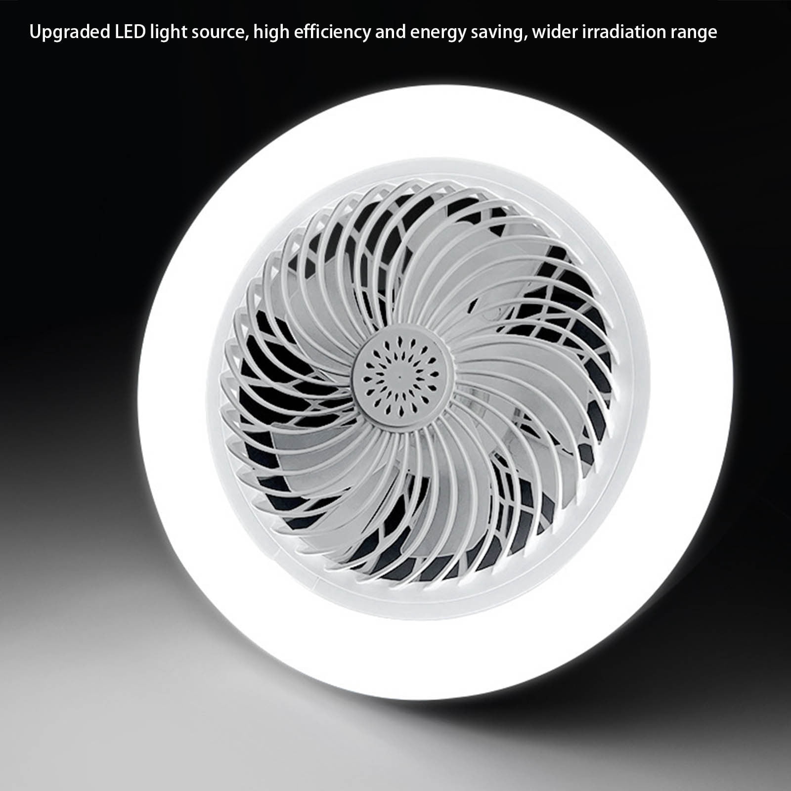Bxaolu Modern Ceiling Fan with Light and Remote, 10" Socket Fan Light for E27 Sockets, 3 Speeds, 3 Color Temperatures, Dimmable LED Screw in Ceiling Fan for Bedroom Bathroom Garage Kitchen