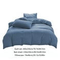 thumbnail image 3 of Christmas savings Light Blue Cotton 4-Piece Bedding Set: Soft, Washable, and Versatile for All Seasons Blue, 3 of 9