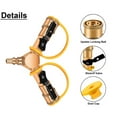thumbnail image 4 of Labymos 1/4'' RV Propane Quick Connect Fittings Solid Brass 2 Way Y Splitter Adapter for, 4 of 8