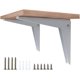 thumbnail image 1 of Soporte de pared plegable de 2 piezas, soporte de estante Soportes de estante Soporte de soporte plegable plegable de metal Soporte de garaje Consola plegable Estantería de bricolaje, blanco 8"/200 mm JFHHH pequeña, 1 of 5