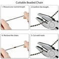 thumbnail image 6 of Deago 6 Pcs Ceiling Fan Pull Chain Set 12 Inches Fan Pull with Beaded Ball Chain Connector Included Light & Fan Pulls, 6 of 9