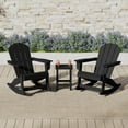 thumbnail image 5 of WestinTrends Malibu 3 Piece Outdoor Rocking Chair Set, All Weather Poly Lumber Porch Patio Adirondack Rocking Chair Set of 2 with Side Table, Black, 5 of 13