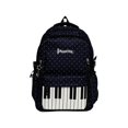 thumbnail image 4 of FUZHIQ Piano School Backpack for 3rd 4th 5th 6th Grade, Cute Polka Dot Piano Music Bookbag, Multi Pocket Lightweight for Ages 7-13 Elementary Back to School Bag, Black, 4 of 4