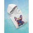thumbnail image 3 of Pastell Colorful French Bulldog Hoodie Women -Weekday Best Designs, Female 5X-Large, 3 of 4