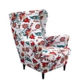 thumbnail image 1 of Funda elástica para silla, sin estampado, elástica, extraíble, suave, para sofá. rojo, 1 of 9