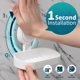 thumbnail image 2 of Suction Cup Soap Dish No Drilling & Reusable 1 Second Installation, Load 5KG for Tiles Shower Wall Bathroom -White, 2 of 5
