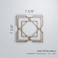 thumbnail image 3 of Ekena Millwork 7 3/8"W x 7 3/8"H x 1/4"T Extra Small Lakewood Decorative Fretwork Wood Wall Panels, Hickory, 3 of 18