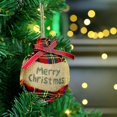 thumbnail image 2 of Adornos rústicos para árboles de Navidad, medias de arpillera, bolas de Navidad rústicas, campanas para árboles con cuadros escoceses rojos y verdes de moda para las fiestas, 2 of 5