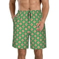 thumbnail image 2 of Uemuo 60s and 70s Style Pattern Men's Swim Trunks Hawaiian Beach Bathing Suit Swimsuits Beach Quick-Dry Shorts with Pockets-, 2 of 9
