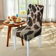 thumbnail image 4 of Xoenoiee Vintage Brown Cow Print 5 Pcs Table Cloth with Chair Covers Set Easy-Clean Elastic Rectangle Tablecloth with Seat Slipcover Set of 4 for Home Restaurant Hotel Decor, 4 of 6