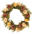 thumbnail image 4 of Puerta de entrada Corona de crisantemo artificial Decoración floral Oficina en casa Puerta Colgante Guirnalda de flores, Rosa roja, Rosa Jumpingount HA9041-02B, 4 of 6
