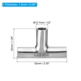 thumbnail image 2 of T Joint Duct Splitter, 1/2 Inch 3 Way Duct Welding Connector T Shape Metal Exhaust Pipe Splitter Fitting Round, 2 of 6