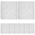 thumbnail image 2 of Muebles de 8 piezas Placa de accesorio de fijación de la pierna Reparación de muebles de 5 agujeros Placa de montaje plano, 2 of 8