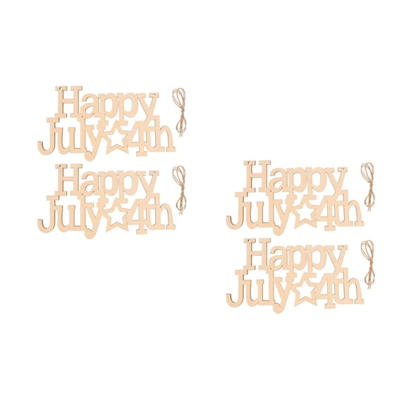 SKISUNO Khaki Patriotic Wood Sign - Adorable Festival Decoration for Doors and Interiors