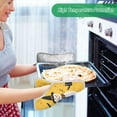 thumbnail image 7 of 2-Pack Pot Holders Heat Resistant Kitchen Oven Mitts 7x9.8in for Oven, Microwave & BBQ Snowman with Witch Hat, 7 of 7