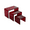 Dark Red, variant on T'z Tagz New 2 Inch Deep 3 Piece Solid Black Acrylic Riser Display Stand Set 3