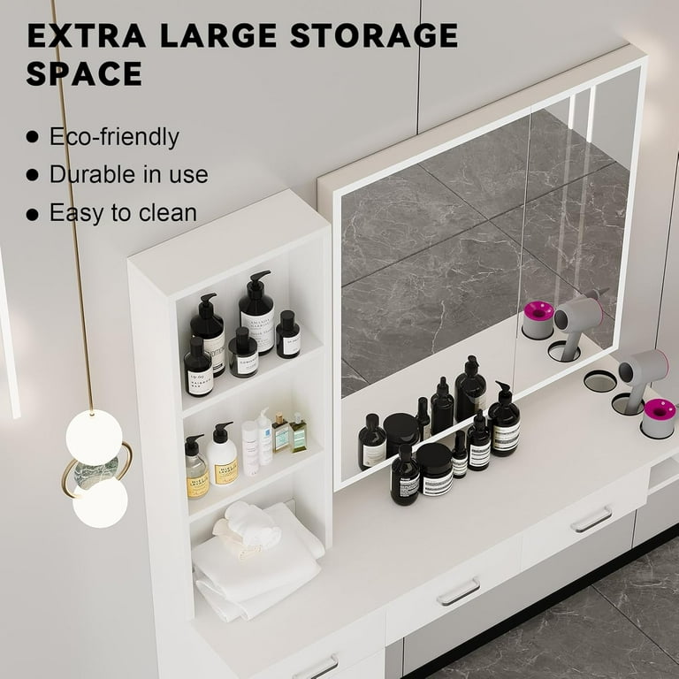 DreamCurship Wall Mount Salon Stations, Barber Station with 3 Hair