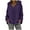 Purple, variant on Ugly Christmas Sweater for Women,Women's Plus Size Casual Loose Hooded Long-Sleeved Sweater Solid Color Top - Gifts for Women