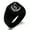 Black, variant on Stainless Steel Letter C Initial Royal Monogram Engraved Engraved Square Flat Top Biker Style Polished Signet Ring