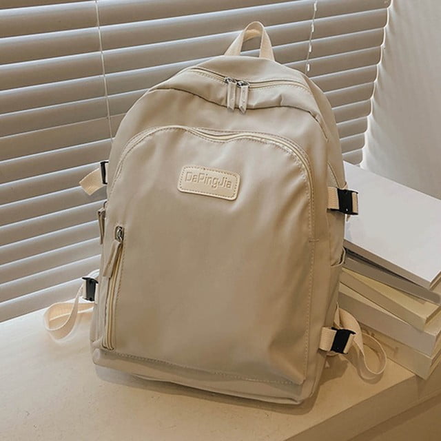 Youth Fashion Simple Solid Color School Bag High Capacity Organizer Travel Students Backpack Rucksack Leisure Campus Bag 백팩