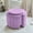 Purple, variant on YINIX Pouf Ottoman with Wheels, Velvet Fabric Wooden Frame Pouf for Living Room, Bedroom, Purple