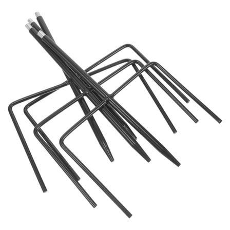 FESTFENDS Outdoor Hook Iron Shepherd Insert 4Pcs 8.3x5.7x0.3In Black For Bird Feeder