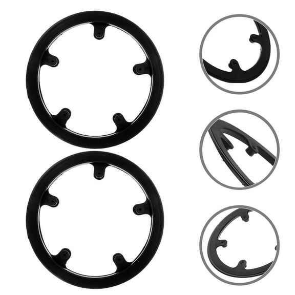 Topbathy Bicycle Chainring Guard 2Pack Black Round Shape Suitable for Mountain Biking and City Commuting Protection