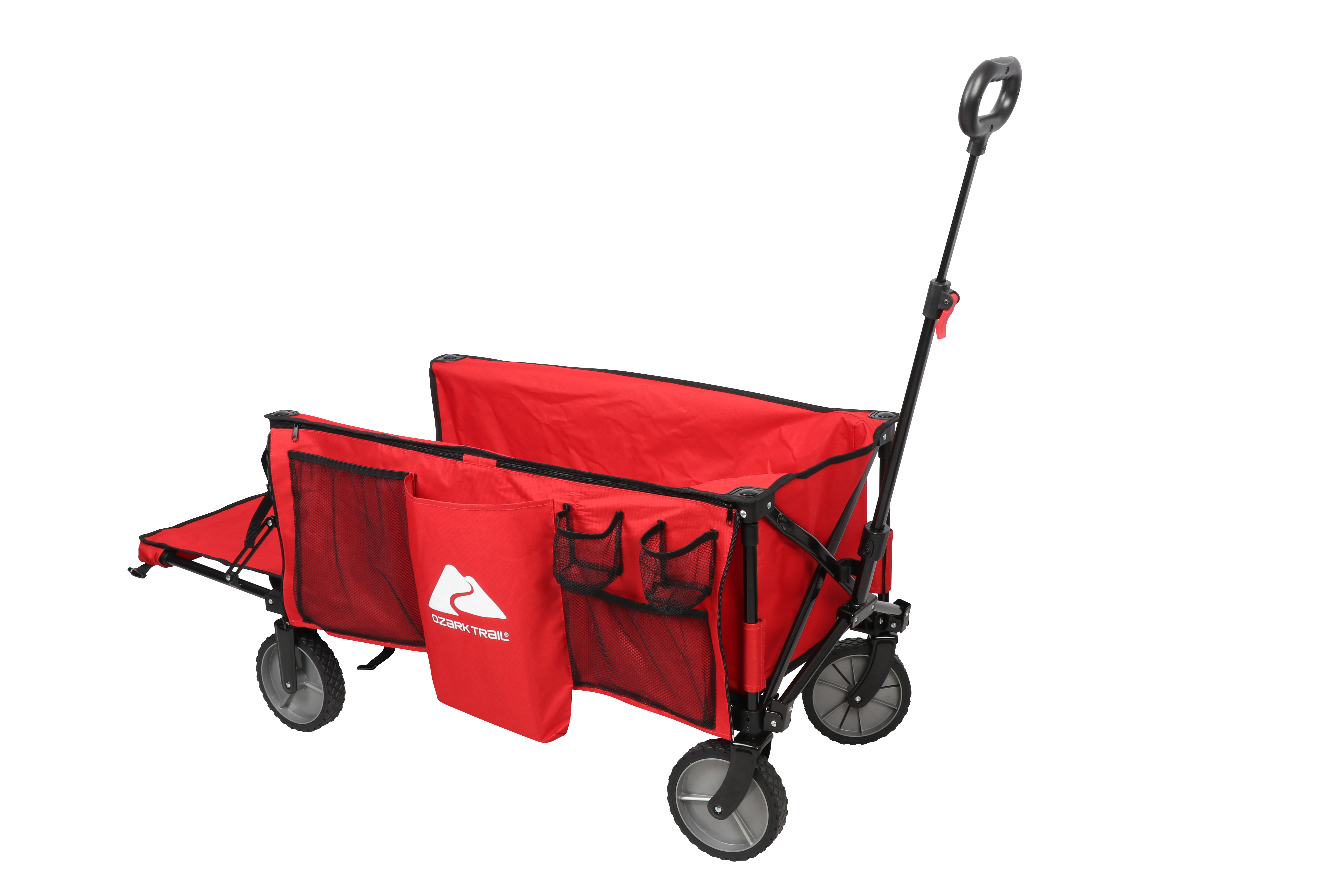 Ozark Trail Camping Utility Wagon with Tailgate & Extension Handle, Red, Polyester - image 3 of 8