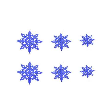 

Anvazise Christmas Tree Dimensional Snowflake Party Window Shop Mall Decoration Pendants Blue