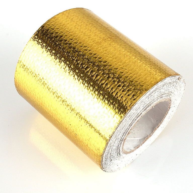 Gold Reflective high temperature heat reflective adhesive tape 15 feet long  x 2 inches wide – Prosport Gauges