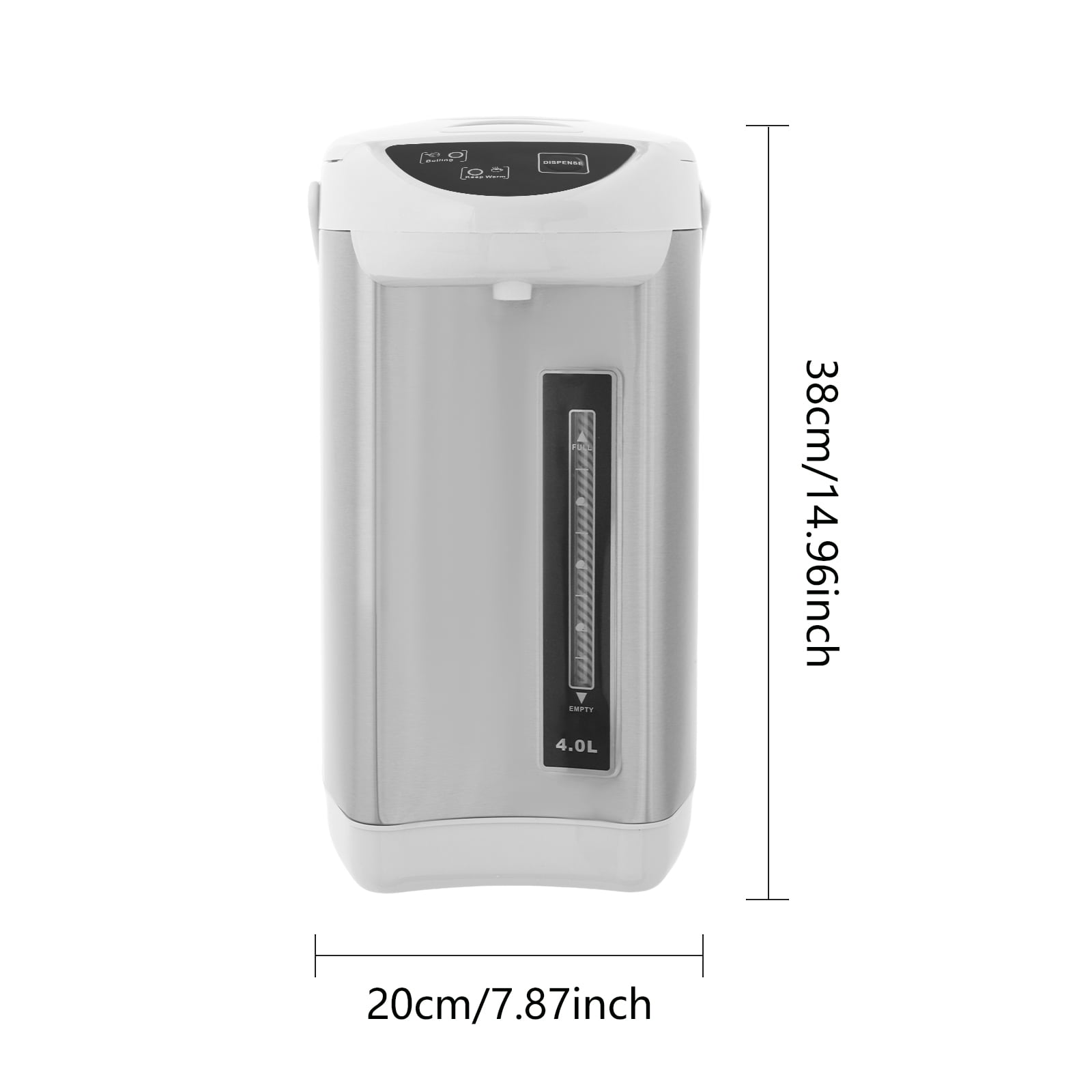 Grey 304 Stainless Steel 20×38cm Electric Kettle 4l Large-Capacity Three-Mode Water Outlet Thermal Insulation Electric Kettle