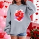 thumbnail image 5 of TaTaai Valentines Sweatshirt Women Gnomes Shirts Love Heart Sweater Crewneck Long Sleeve Pullover Tops Gift, 5 of 8