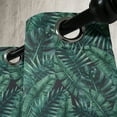 thumbnail image 4 of Ambesonne Palm Leaf Grommet Curtain, Fresh Hawaii Summer, 50" x 54", Dark Green Black, 4 of 6