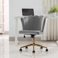 thumbnail image 6 of Duhome Home Office Chair Task Chair Velvet Swivel Gray 1 Pcs, 6 of 7