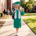 thumbnail image 6 of Kindergarten Graduation Gown Cap Set Printed Stole 2026 Congrats Grad Outfit With Tassel & Certificate (14 Years, Green), 6 of 7
