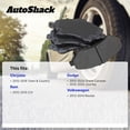 thumbnail image 3 of AutoShack Rear Ceramic Brake Pad Set for Dodge, Chrysler, Ram & Volkswagen, Grand Caravan 2012-2020 Journey 2012-2020 Town & Country 2012-2016 C/V 2012-2015 Routan 2012, 2014, FWD AWD L4 2.4L V6 3.6L, 3 of 5
