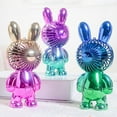 thumbnail image 5 of Little Rabbit Gradient Color Electroplating Handheld Lighting Charging Fan, 5 of 10