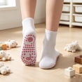 thumbnail image 3 of Cmfcve Women's Warm Non-Slip Socks Cotton Silicone Grips On Sole Ankle Socks for Indoor Home Wear 2 Packs, 3 of 4