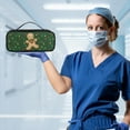 thumbnail image 4 of Jiueut Christmas Stethoscope Storage Bag Gingerbread Man Stethoscope Holder Case with Mesh Pocket Stethoscope Bag with Carrying Handle Storage Bag with Zipper, 4 of 7