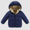 thumbnail image 2 of NOLDARES Baby Girls Boys' Winter Jackets With Hooded Toddler Cotton Dress Warm Coat Outer Clothing(Navy,12-18 Months), 2 of 3