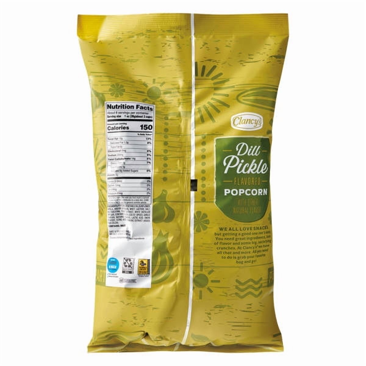 Clancy's Dill Pickle Flavored Popcorn, 6 oz